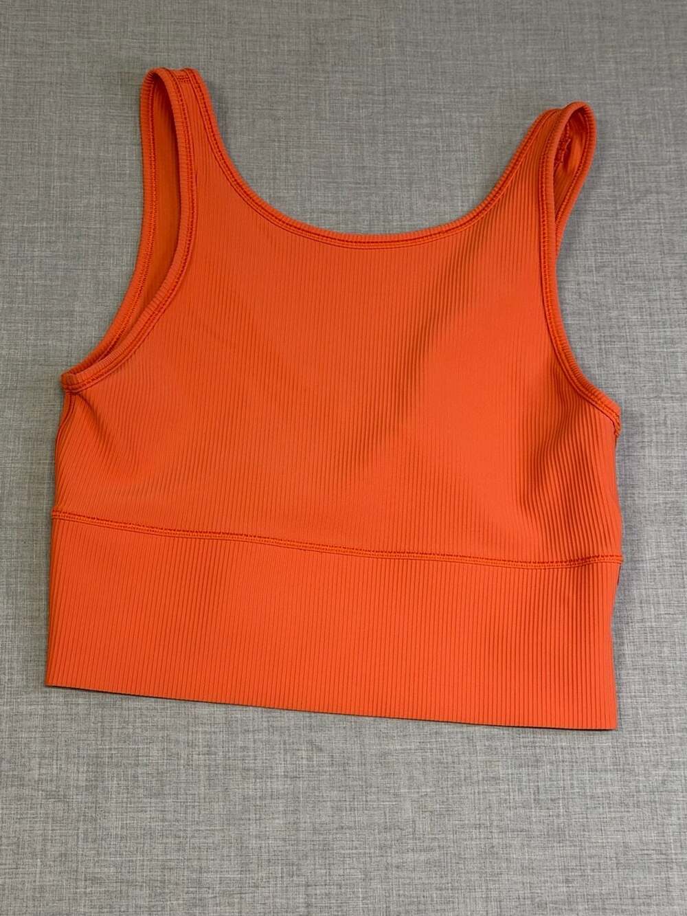 Lululemon Align Ribbed V-Neck Bra Light Support Orange Size 8